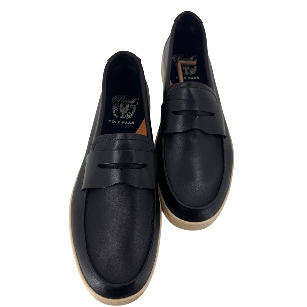 Cole Haan Pinch Maine Classic Black Leather Penny Loafers Mens 13M B213 NWOT - Picture 5 of 12